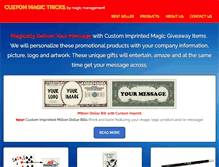 Tablet Screenshot of custommagictricks.com